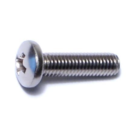 Midwest Fastener #10-32 x 3/4 in Phillips Pan Machine Screw, Plain 18-8 Stainless Steel, 100 PK 07123